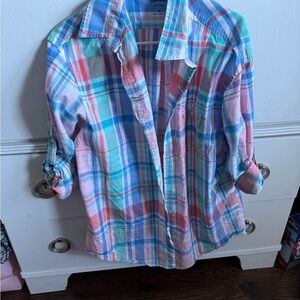 Izod Multicolor Plaid Shirt